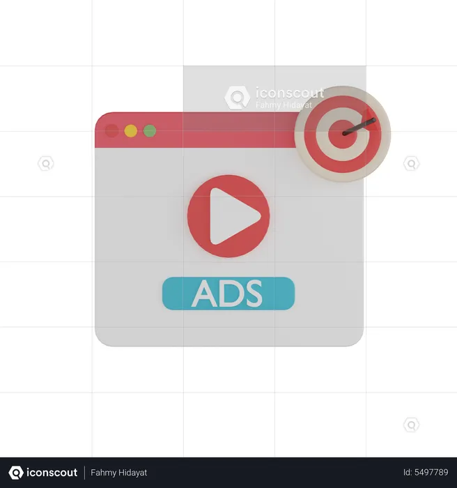 Ads Target  3D Icon