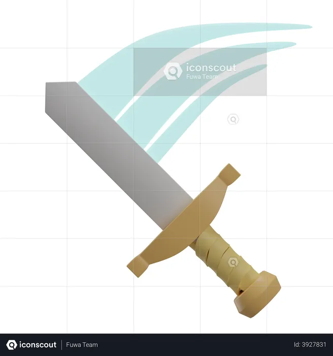 Adventure Sword  3D Illustration