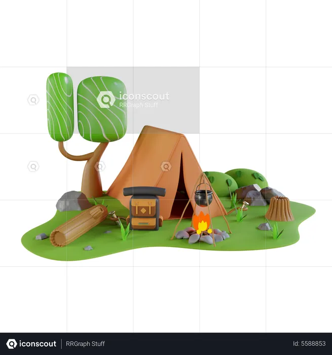 Adventure Trip  3D Illustration