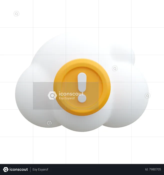 Advertencia de nube  3D Icon