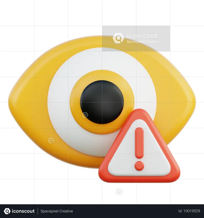 Advertencia ocular  3D Icon