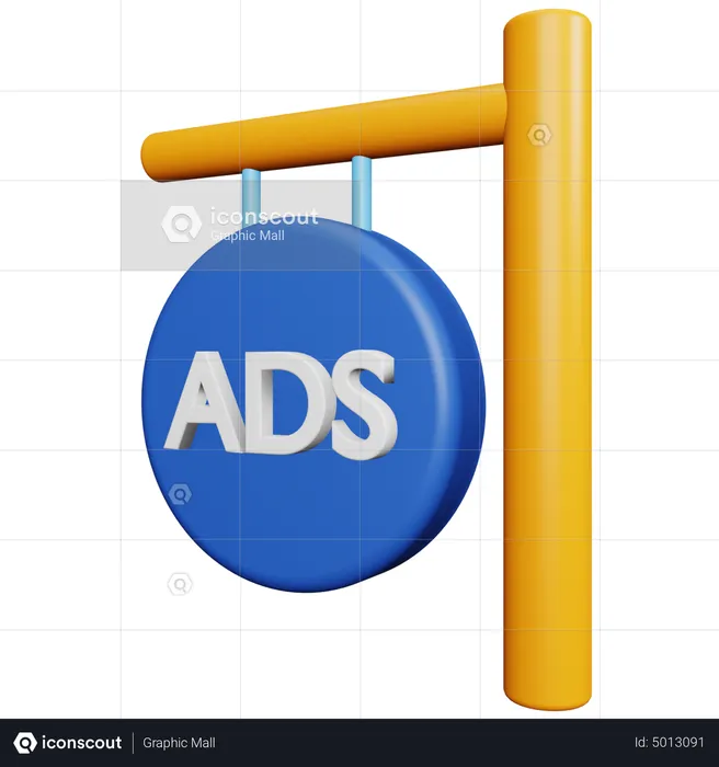Advertise Billboard  3D Icon
