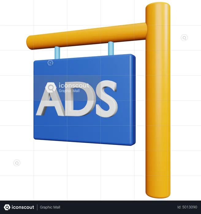 Advertisement Billboard  3D Icon