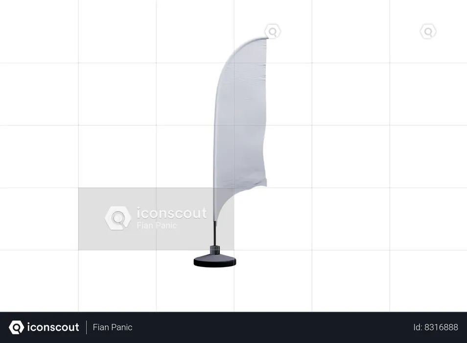 Advertisement Flag  3D Icon