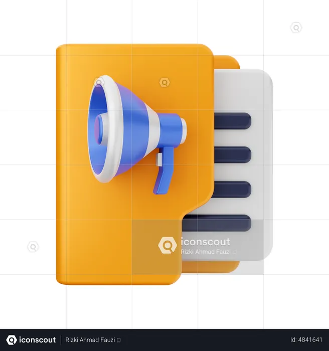 Advertisement Folder  3D Icon