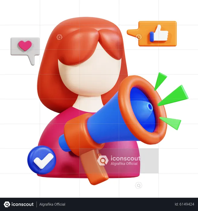 Advertisement Influencer  3D Icon