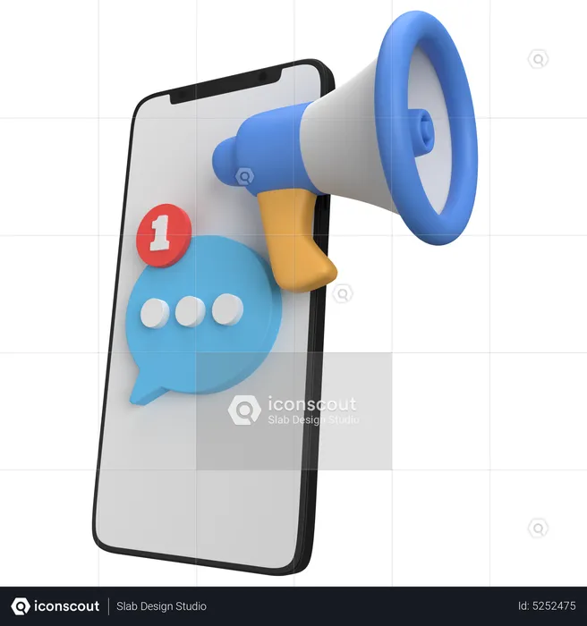 Advertisement Message  3D Icon