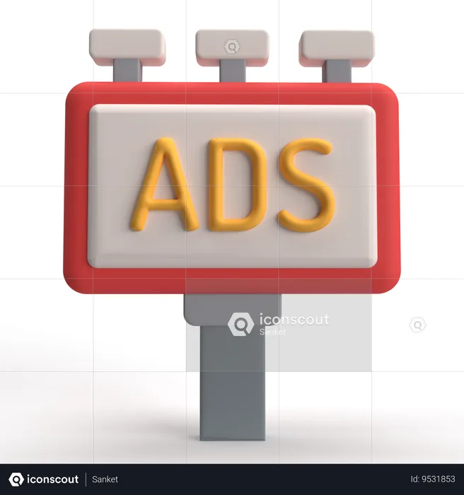 Advertising  3D Icon
