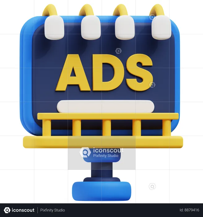 Advertising Billboard  3D Icon