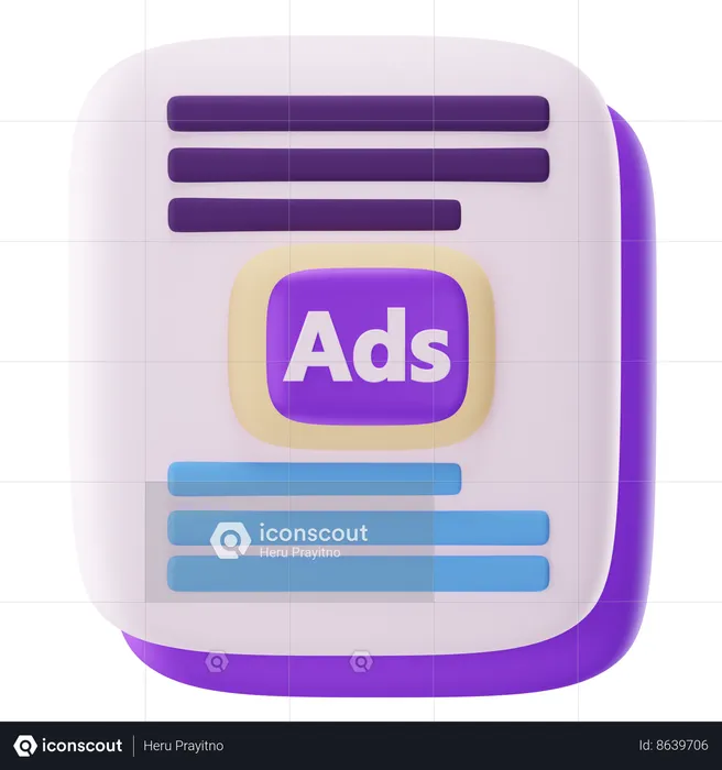 Advertising News  3D Icon