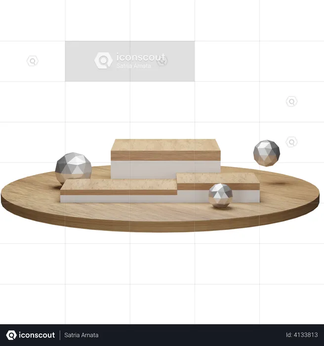 Advertising Podium  3D Illustration