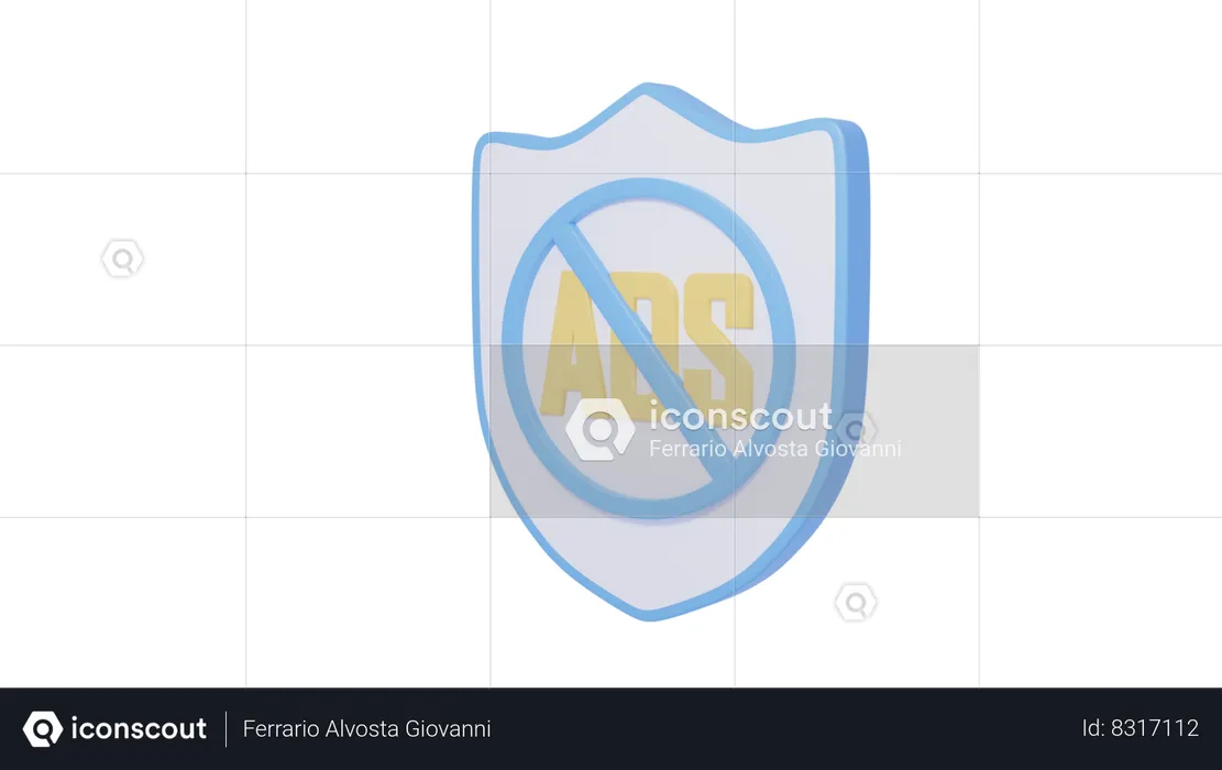 Advertising Shield  3D Icon