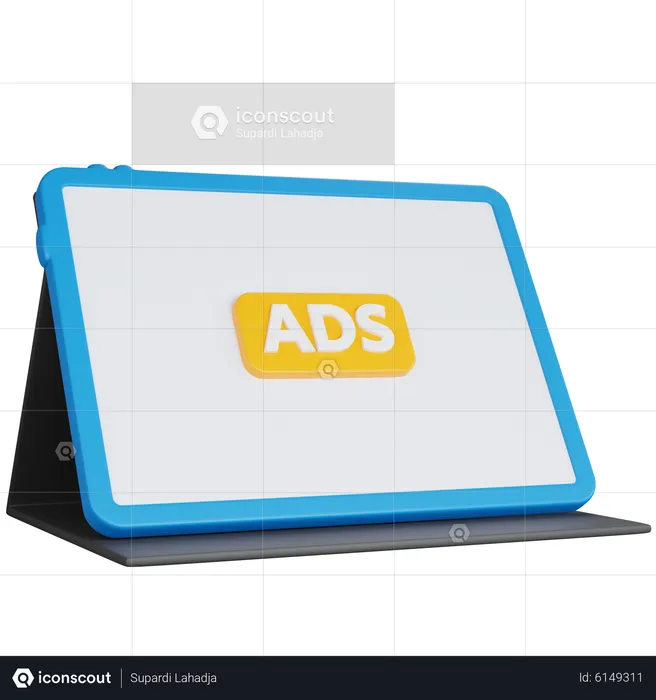 Advertising tablets  3D Icon