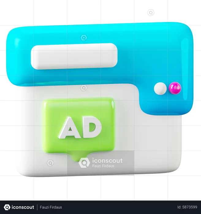 Advertising Web  3D Icon