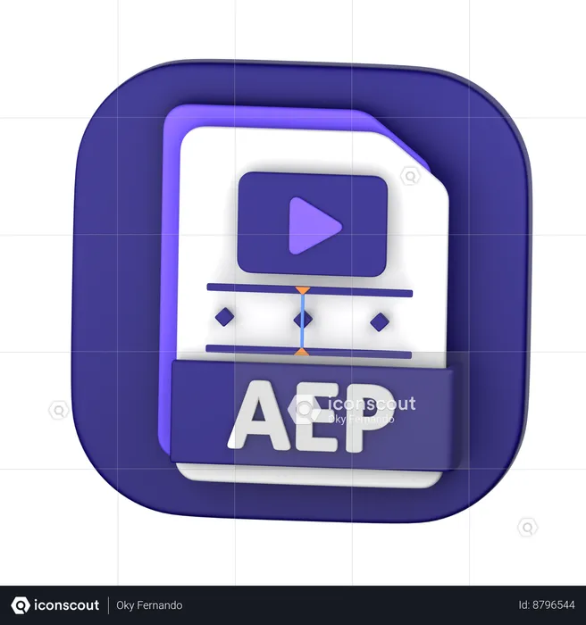 AEP File  3D Icon