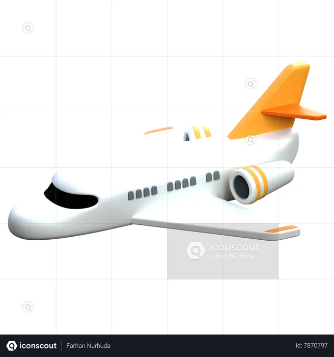 Aeronave  3D Icon