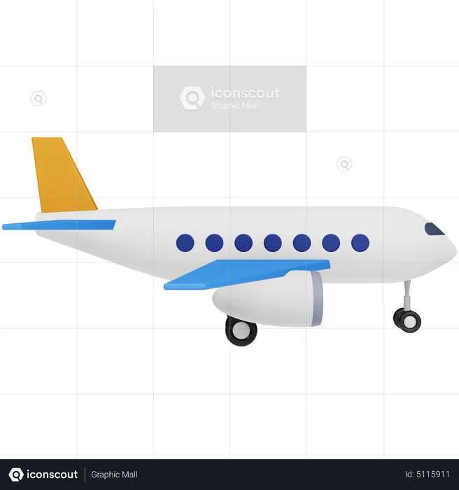 Aeroplane  3D Icon