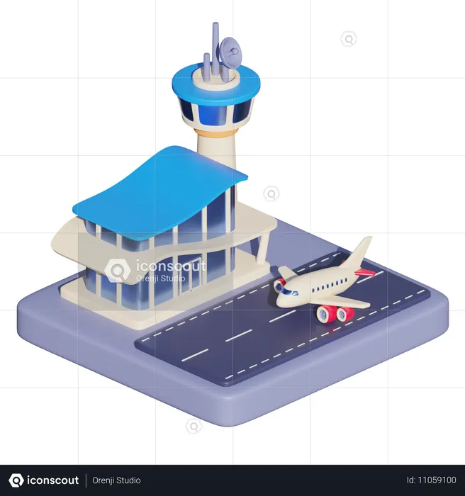 Aéroport  3D Icon