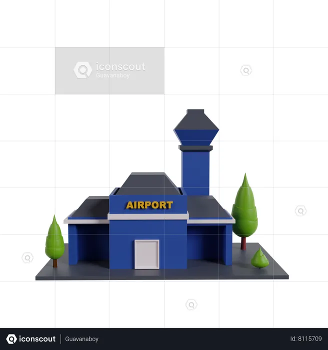 Aéroport  3D Icon