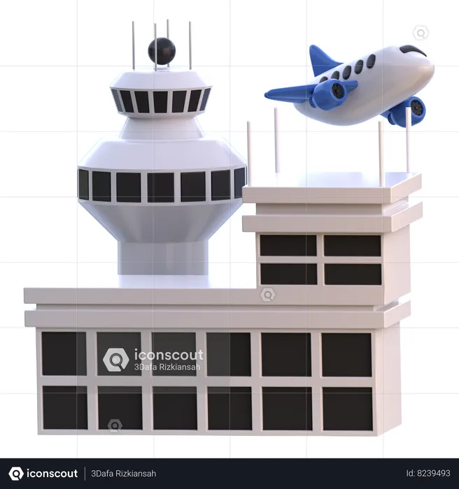 Aeropuerto  3D Icon