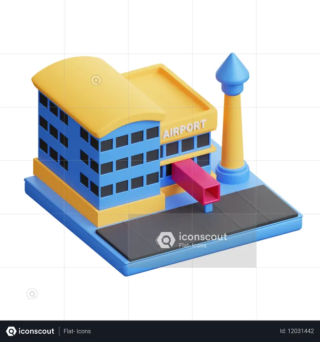 Aeropuerto  3D Icon
