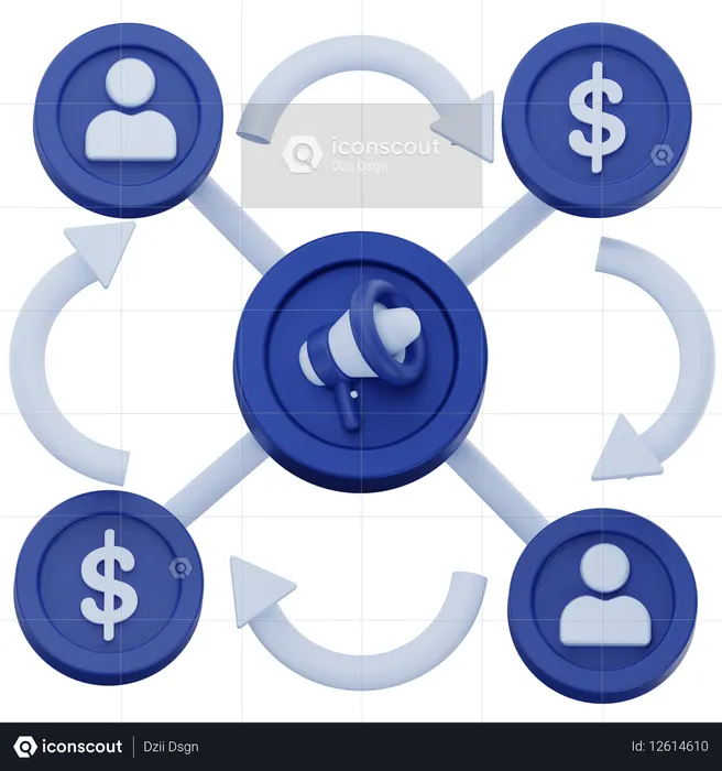 Affiliate Marketing  3D Icon