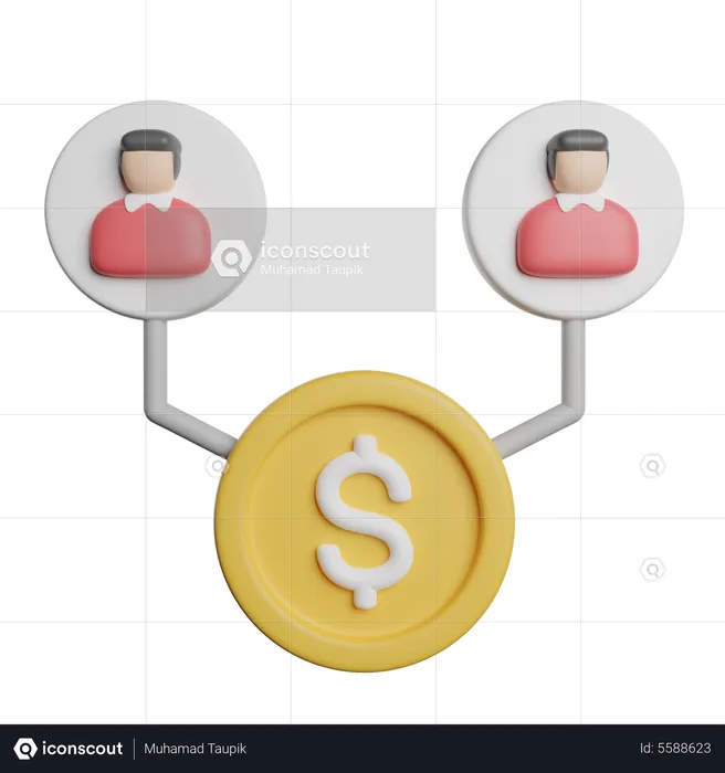 Affiliation Network Sharing  3D Icon