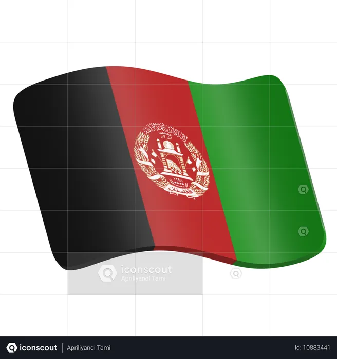 Afganistan Flag  3D Icon