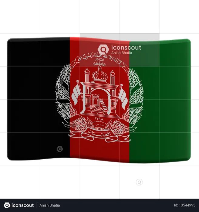 Afghanistan Flag 3D Icon