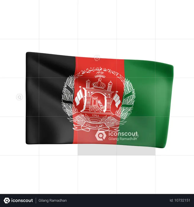 Afghanistan Flag Flag 3D Icon