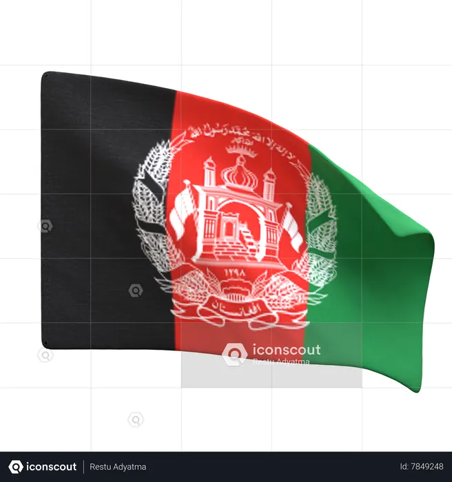 Afghanistan Flag Flag 3D Icon