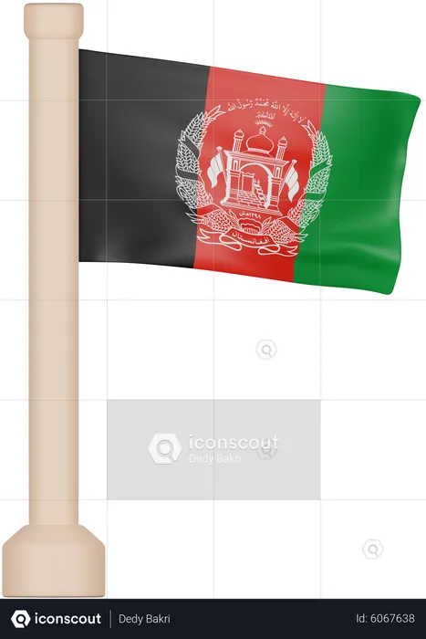 Afghanistan Flag Flag 3D Icon