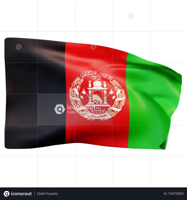 Afghanistan flagge Flag 3D Icon