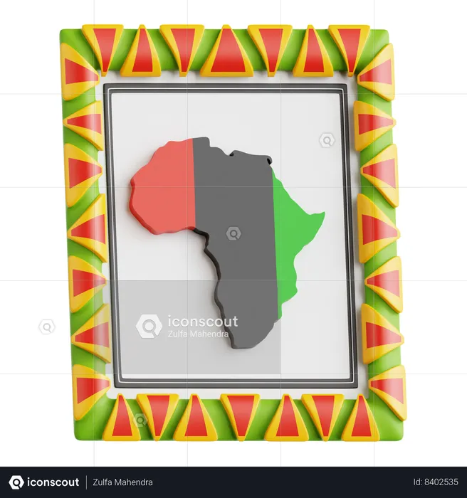 Africa Map  3D Icon