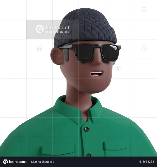 African Man  3D Icon
