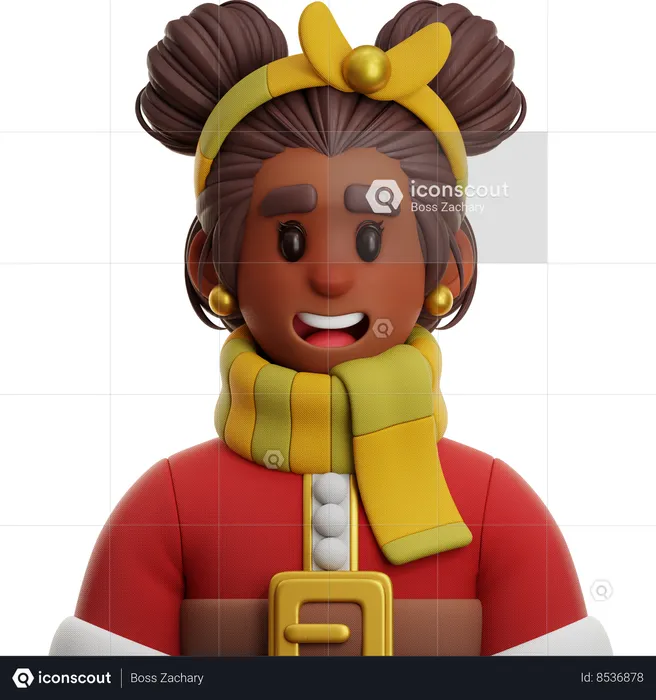 African Woman  3D Icon
