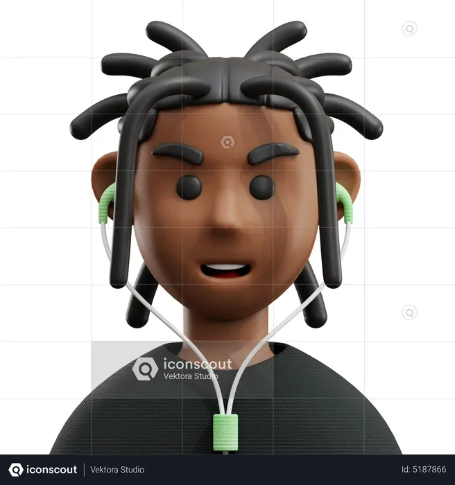 Afro Avatar  3D Icon