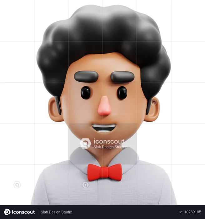 Afro-Junge  3D Icon