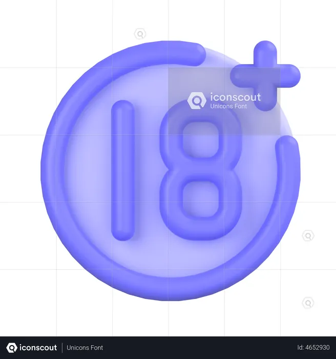 Age Restriction  3D Icon