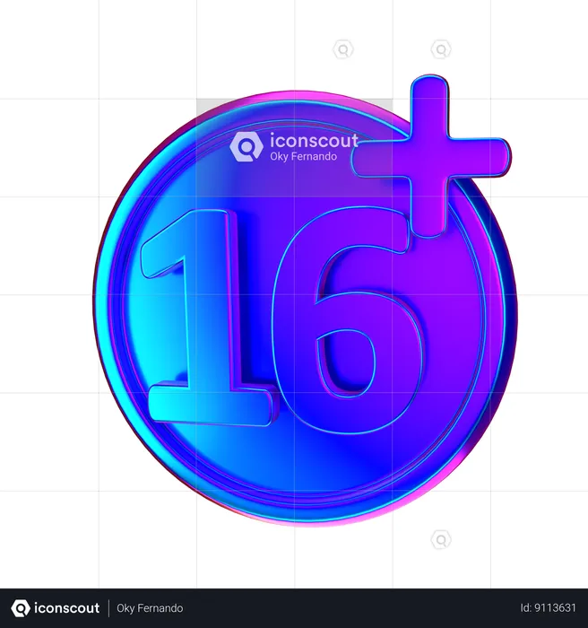 Age Restriction  3D Icon