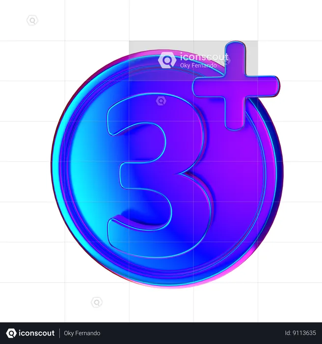 Age Restriction  3D Icon