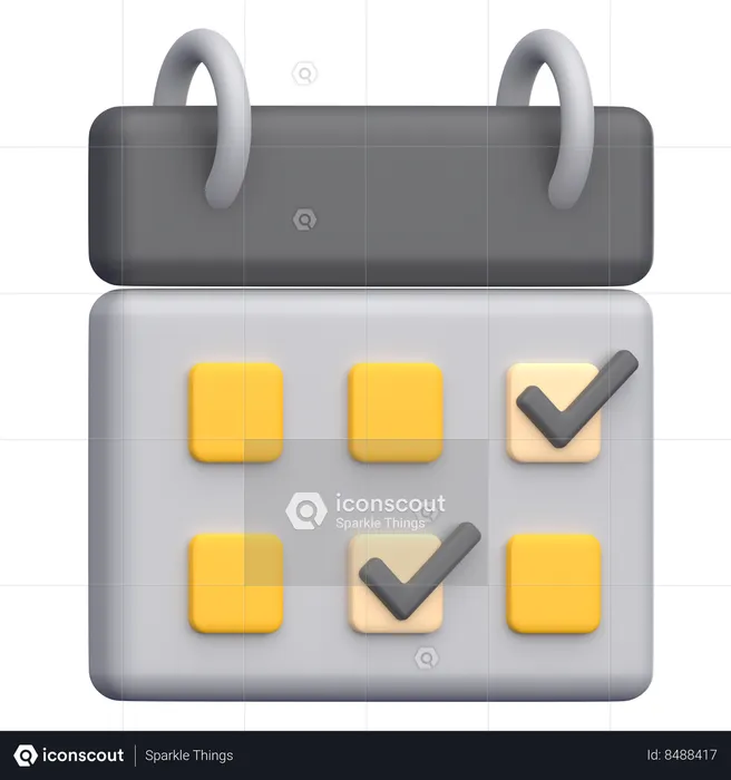 Agenda  3D Icon