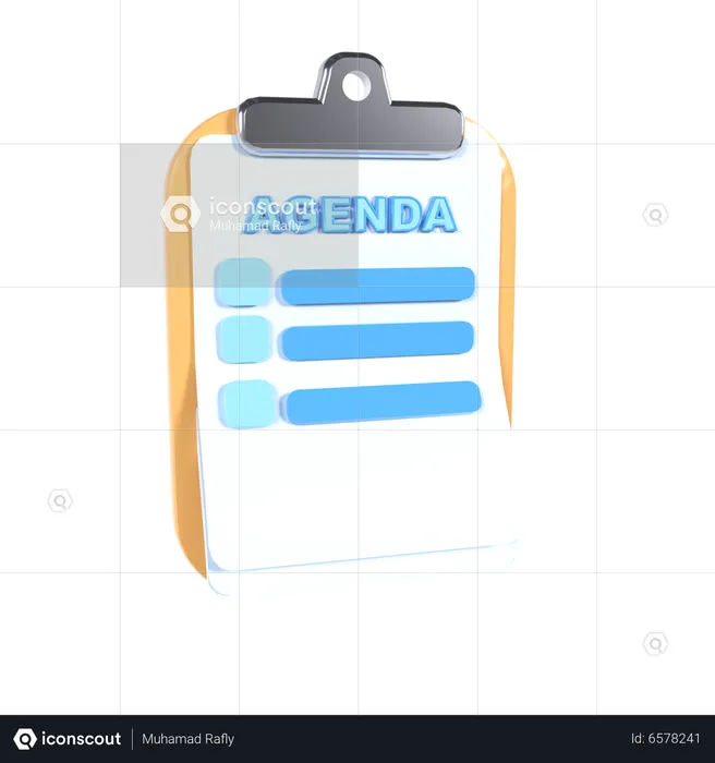 Agenda  3D Icon
