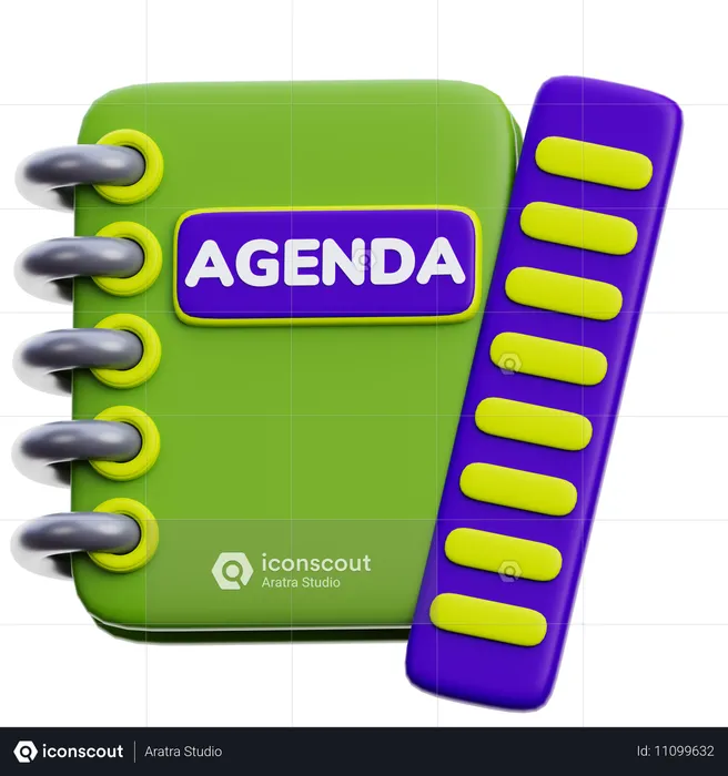 Livro de agenda  3D Icon