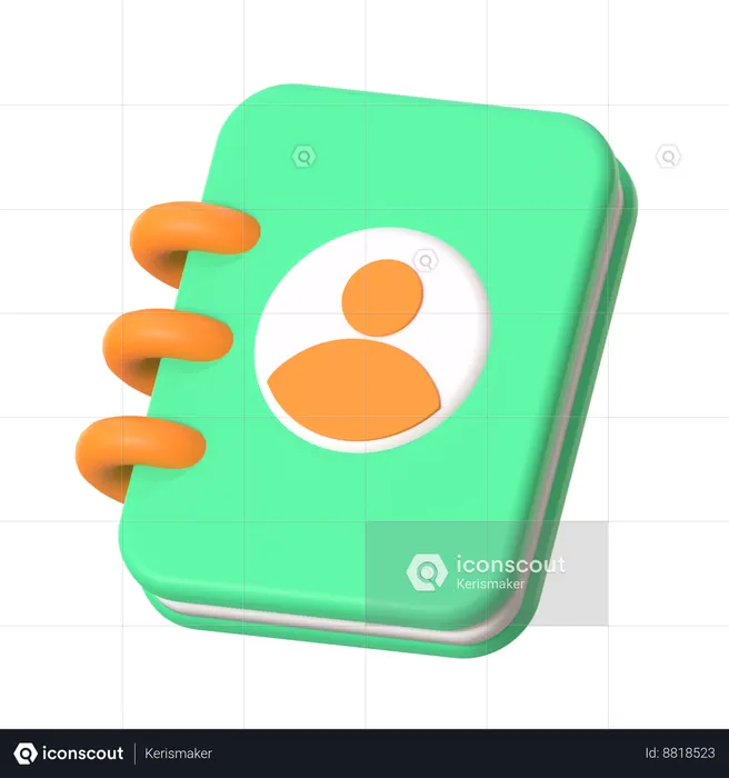 Lista telefônica  3D Icon