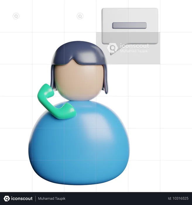 Agent de service à la clientèle  3D Icon