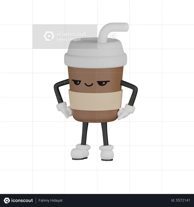 Aggressive Cup  3D Illustration