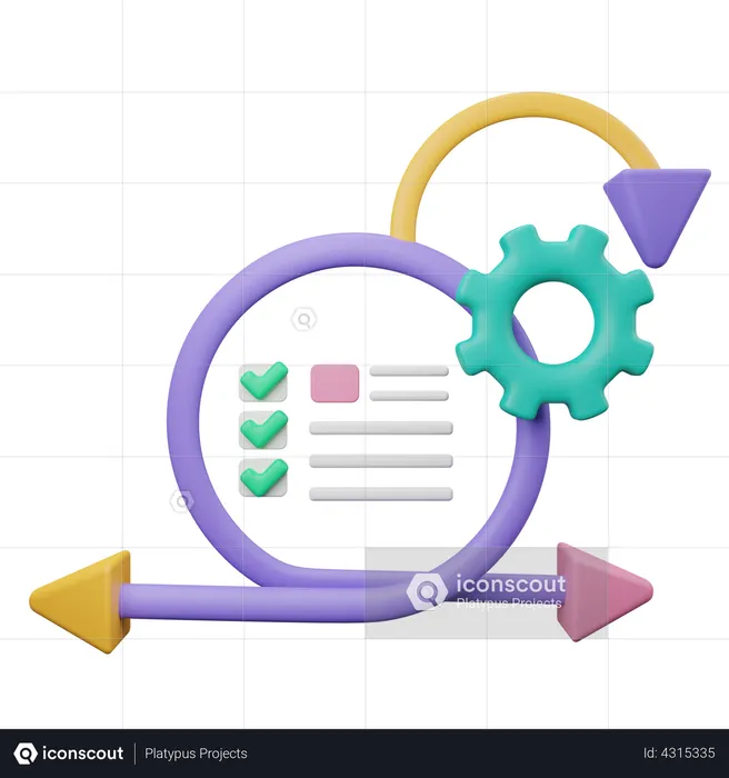 Agile Management  3D Illustration