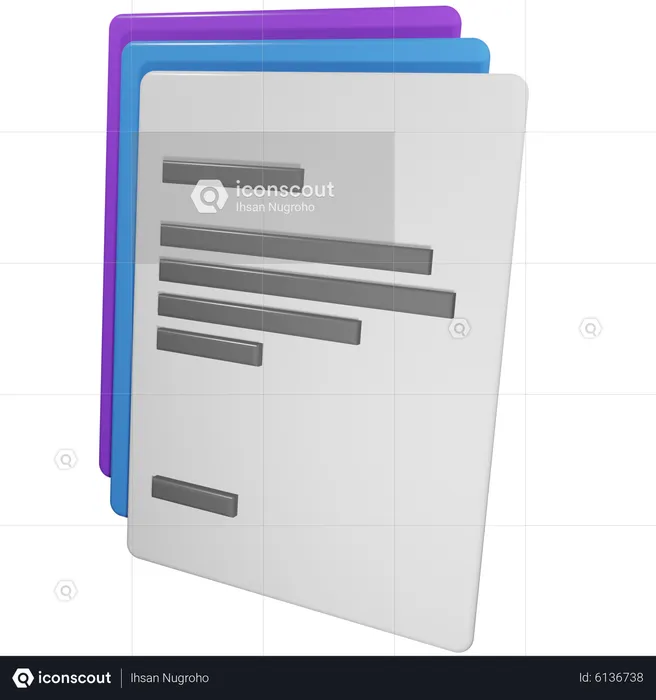 Agreement Paper  3D Icon