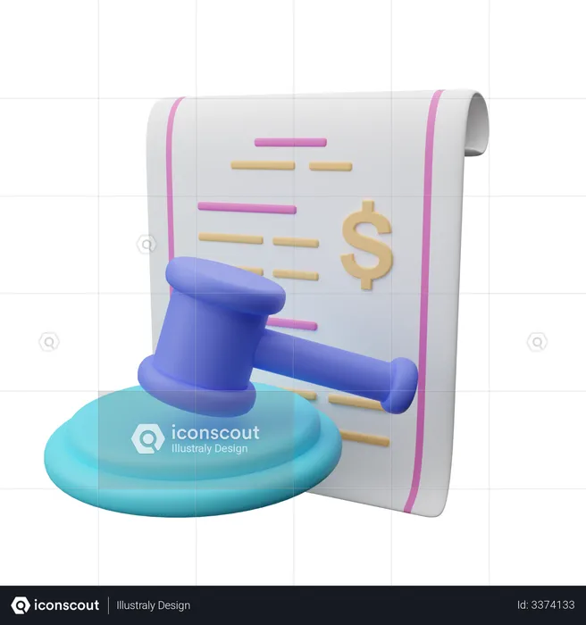 Agreement paper  3D Icon
